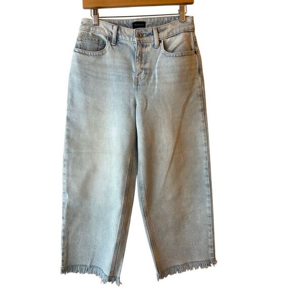 Talbots Wide-leg Crop Jean 4 Petite Fringe Detail  Maui Wash - Picture 1 of 10